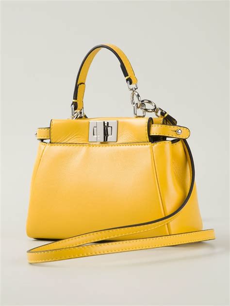 yellow fendi bag|fendi large peekaboo tote.